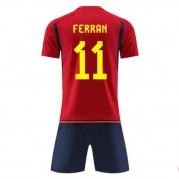 Spania Barn VM 2022 Draktsett fotball Fernando Torres 11 Hjemmedrakter Kortermet